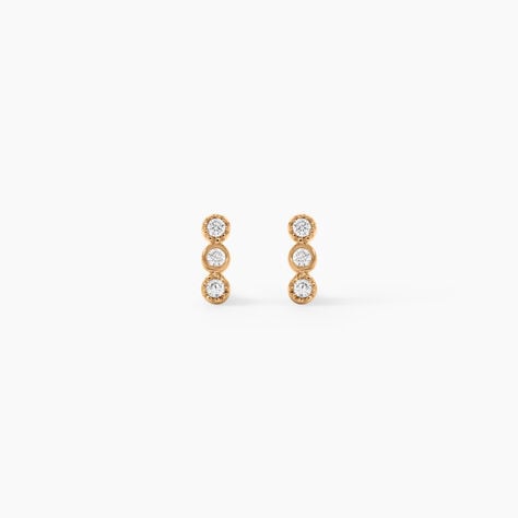 Boucles D'Oreilles Puces Emerica Plaqu&eacute; Or Jaune Oxyde De Zirconium - Puces Femme | Marc Orian