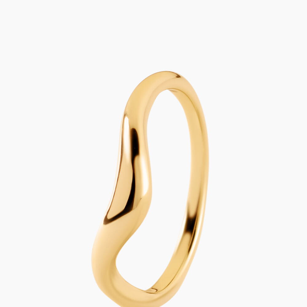 Bague Omega Argent Dor&eacute; A L'Or 750/1000 - Bijoux fantaisie Femme | Marc Orian