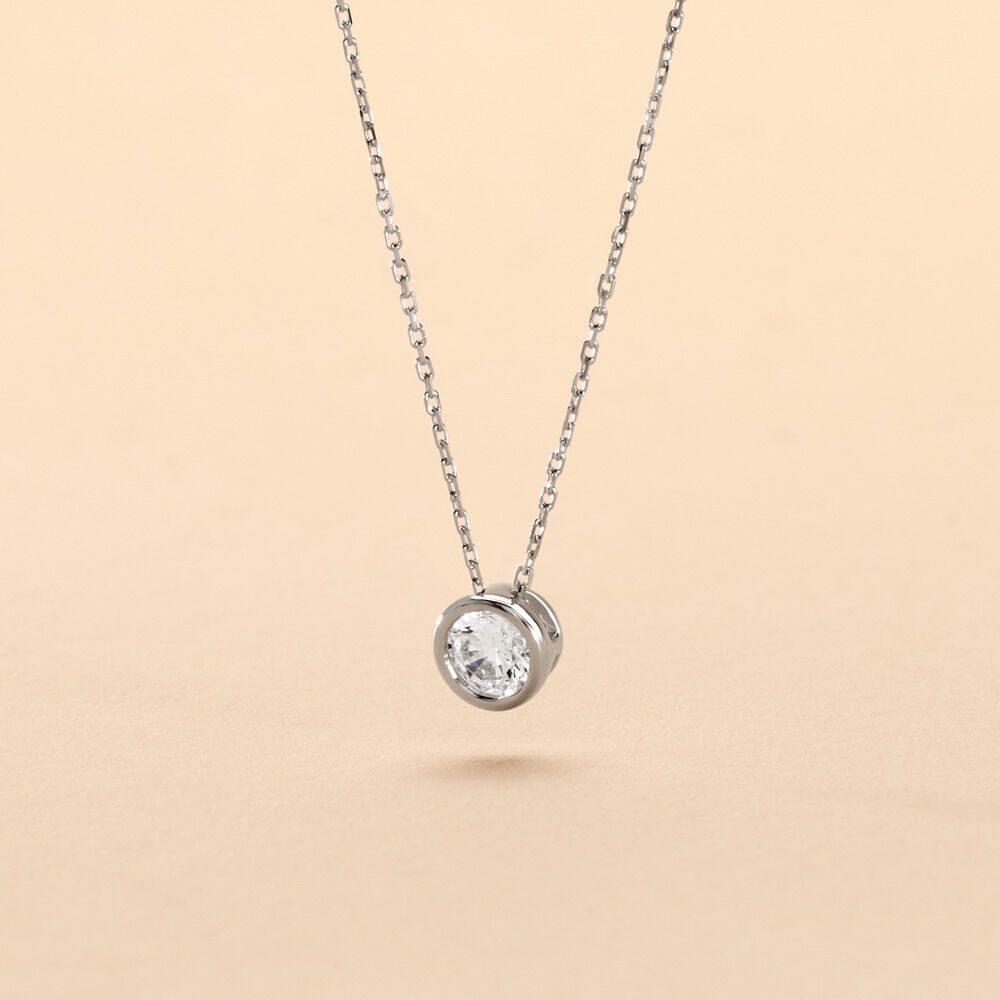 Collier Columbine Or Blanc Oxyde De Zirconium Blanc - Colliers avec pierres Femme | Marc Orian