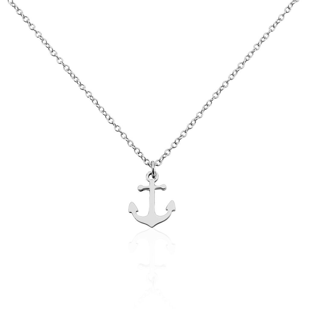Collier Anchora Argent Blanc - Colliers fantaisie Femme | Marc Orian