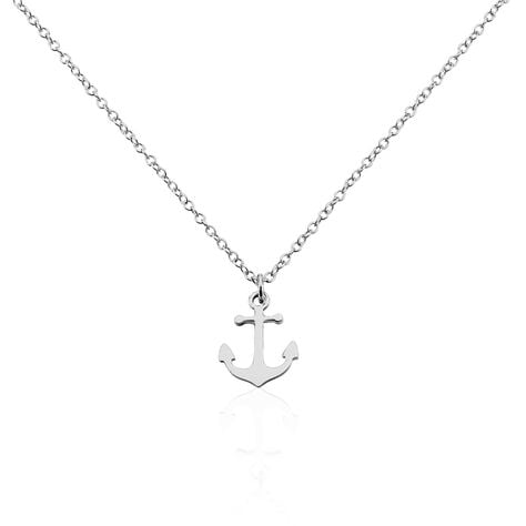 Collier Anchora Argent Blanc - Colliers fantaisie Femme | Marc Orian