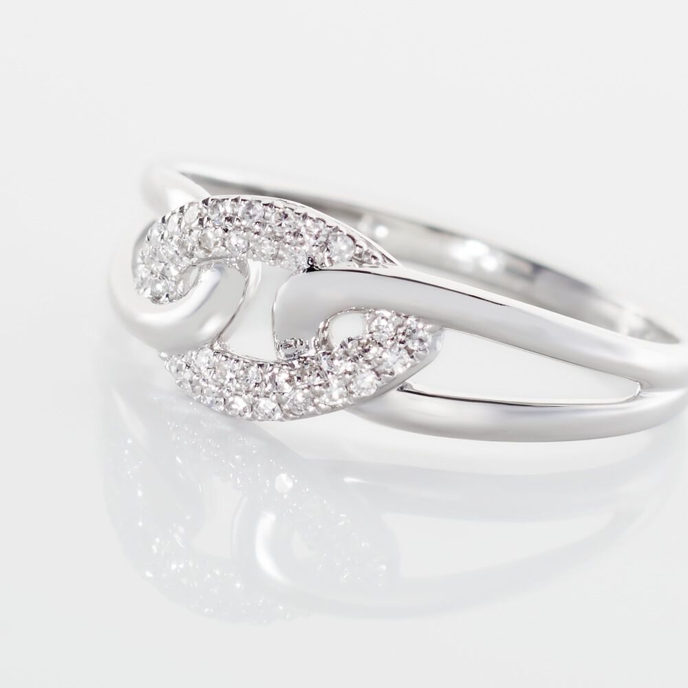 Bague Simonara Or Blanc Diamant - Bagues pierres précieuses Femme | Marc Orian