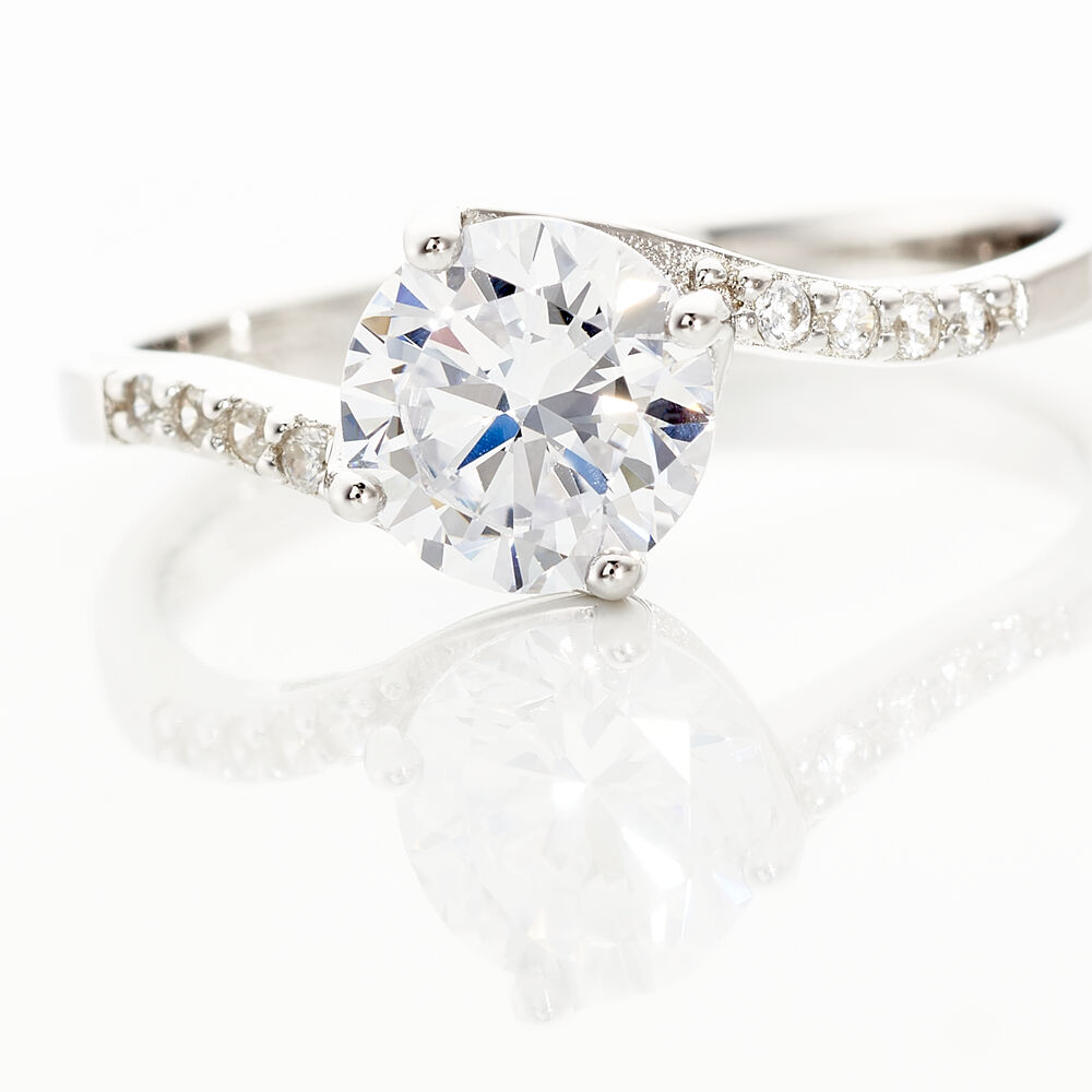 Bague Solitaire Maelane Argent Blanc Oxyde De Zirconium - Solitaires Femme | Marc Orian