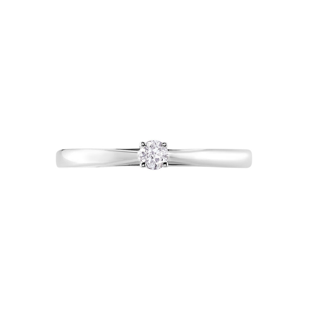 Bague Solitaire Iris Or Blanc Diamant -  Femme | Marc Orian