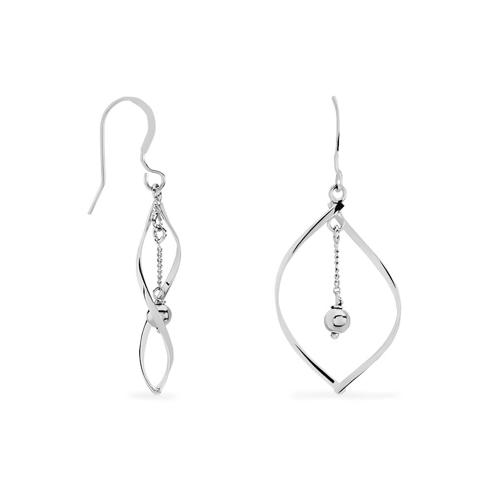 Boucles D'oreilles Pendantes Melaine Argent Blanc - Pendantes Femme | Marc Orian