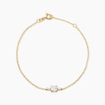 Bracelet Estel Argent Dor&eacute; A L'Or 750/1000 Oxyde De Zirconium - Bracelets cha&icirc;nes Femme | Marc Orian