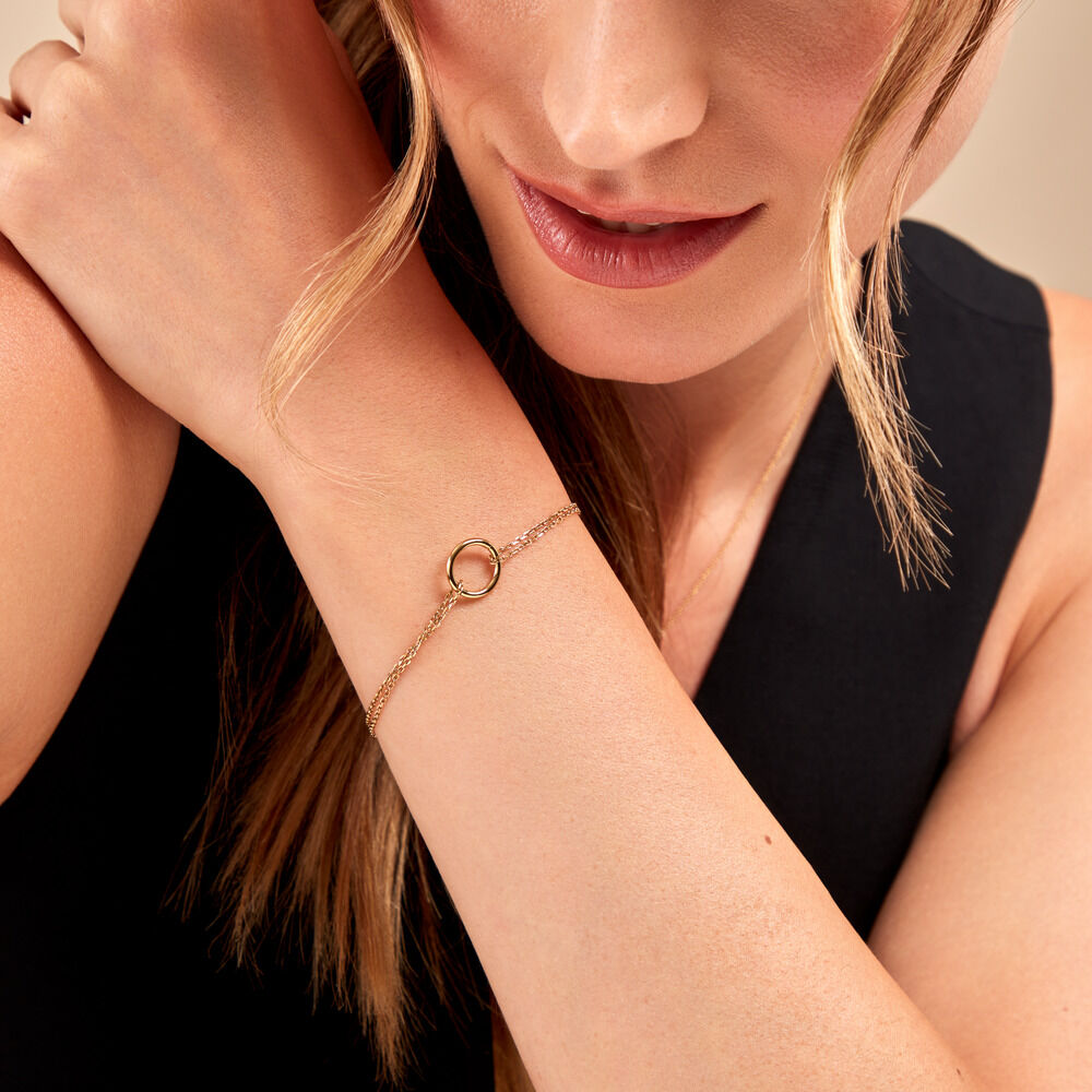 Bracelet Eva Acier Jaune - Bracelets chaînes Femme | Marc Orian