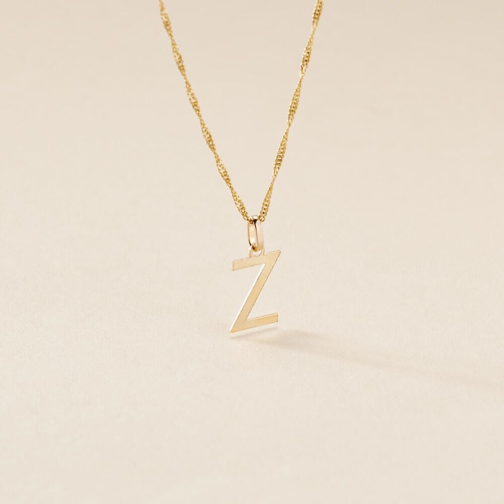 Pendentif Ionia Lettre Or Jaune - Pendentifs Famille | Marc Orian
