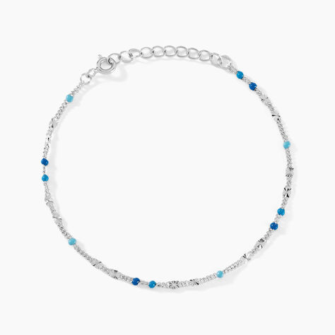 Bracelet Cacilia Argent Blanc - Bracelets chaînes Femme | Marc Orian