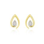 Boucles D'oreilles Or Jaune Sheilana Diamants - Puces Femme | Marc Orian