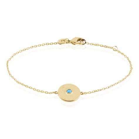 Bracelet Plaqu&eacute; Or Jaune Zoila Pierre De Synthese - Bracelets fantaisie Femme | Marc Orian