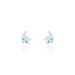 Boucles D'oreilles Puces Coeur In Love Or Blanc Topaze Et Oxyde - Puces Femme | Marc Orian