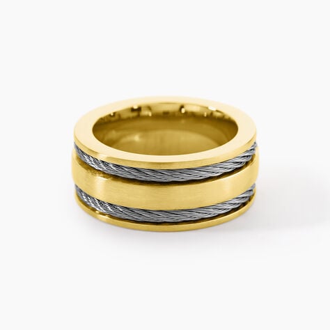 Bague Andro Acier Bicolore - Bijoux fantaisie Homme | Marc Orian