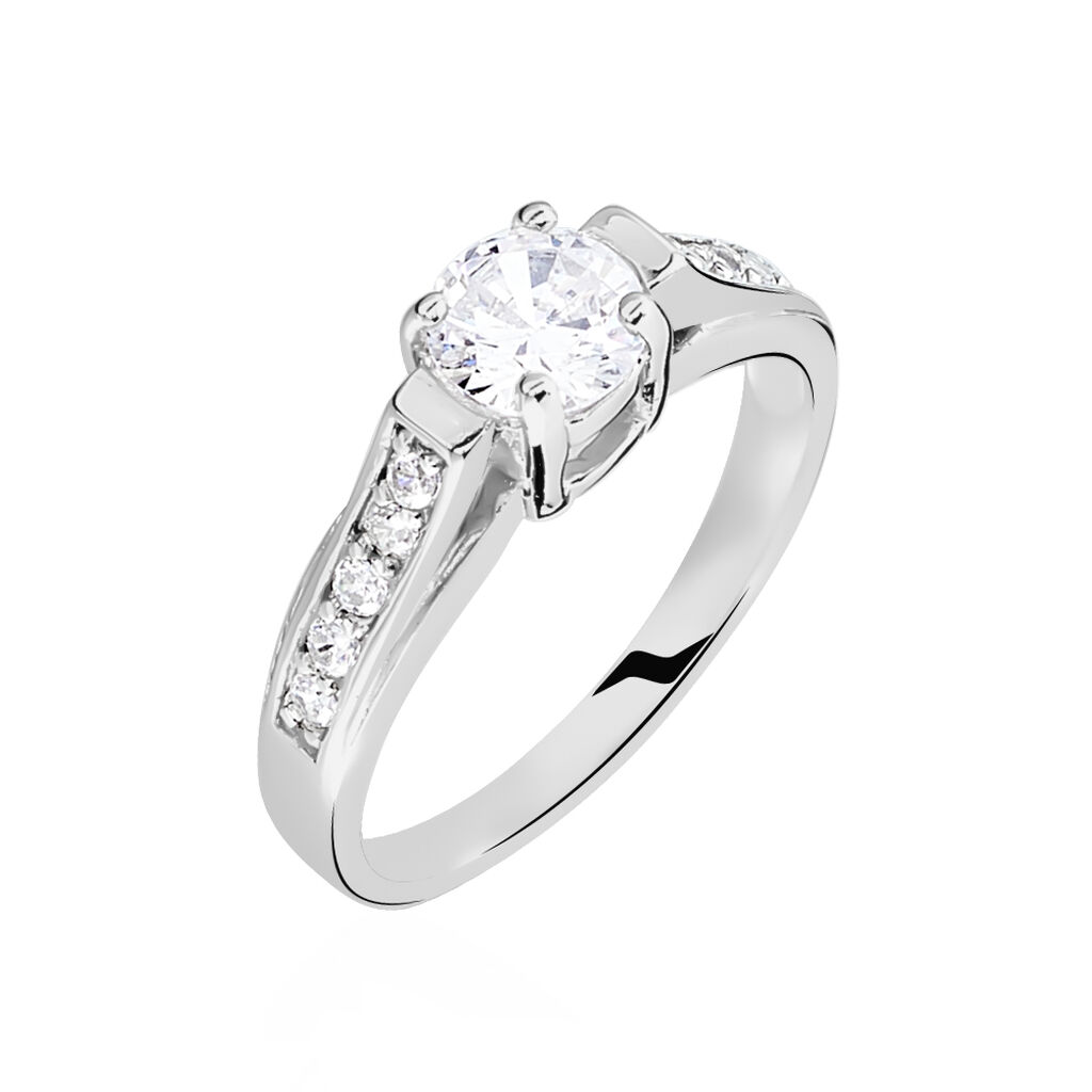 Bague Solitaire Mady Argent Blanc Oxyde De Zirconium - Bijoux fantaisie Femme | Marc Orian