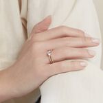 Bague Solitaire Plaqu&eacute; Or Jaune Melaina Oxyde De Zirconium - Bijoux fantaisie Femme | Marc Orian