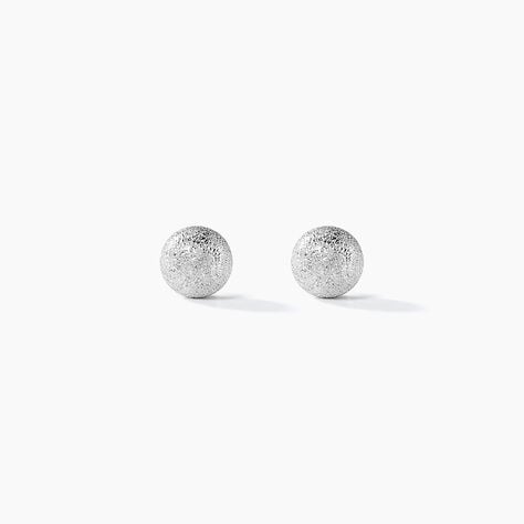 Boucles D'oreilles Puces Ayana Argent Blanc - Puces Femme | Marc Orian