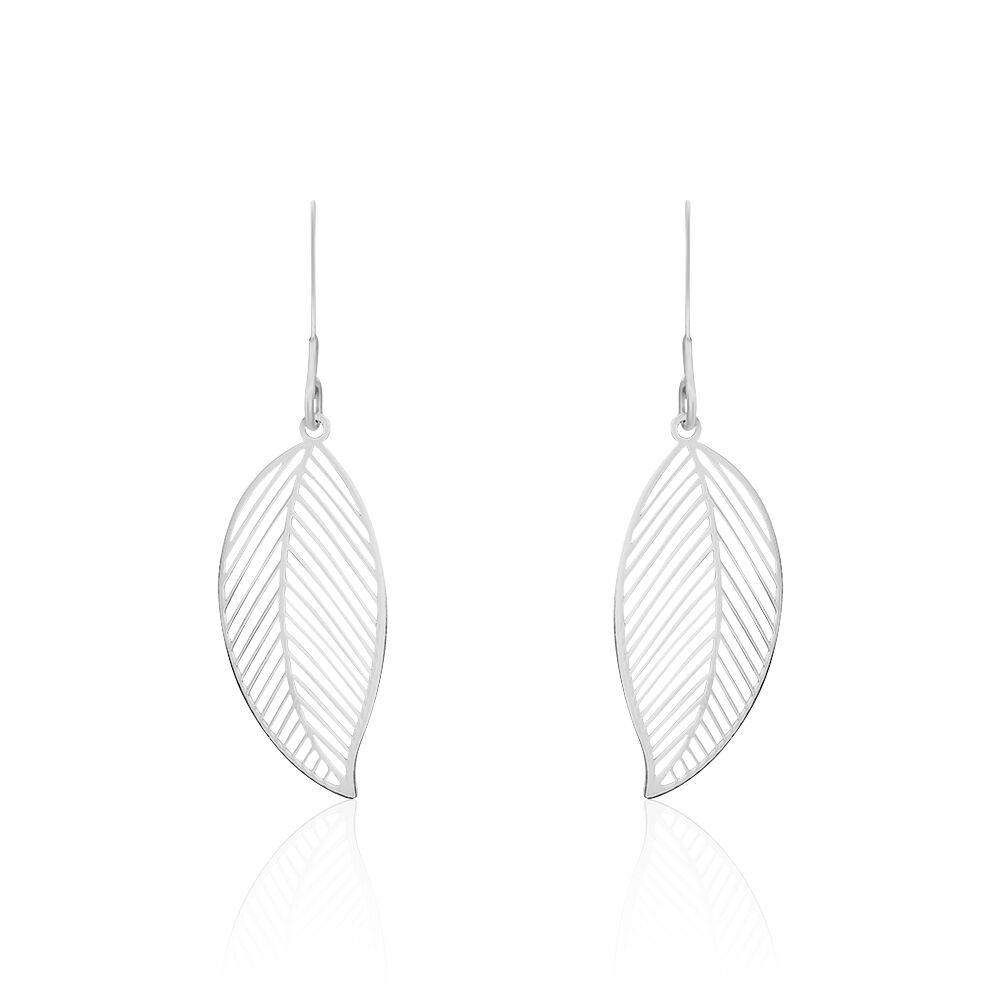 Boucles D'oreilles Pendantes Fanni Argent Blanc - Pendantes Femme | Marc Orian