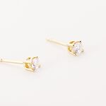 Boucles D'oreilles Puces Victoria Or Jaune Diamant - Puces Femme | Marc Orian