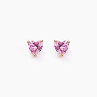 Boucles D'oreilles Puces Kelvyn Argent Rose Oxyde De Zirconium