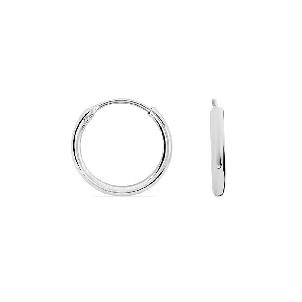 Créoles Argent Blanc Olympia - Créoles Femme | Marc Orian