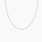 Cha&icirc;ne Ilda Maille For&ccedil;at Limee Or Blanc - Chaines Femme | Marc Orian