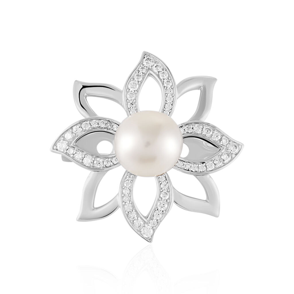 Broche Bonifacio Argent Blanc Oxyde De Zirconium - Broches Femme | Marc Orian
