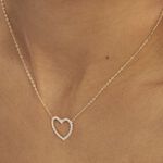 Collier Coeur Droit Or Jaune Oxyde De Zirconium - Colliers avec pierres Femme | Marc Orian