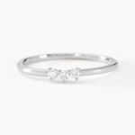 Bague Sigourney Argent Blanc Diamant Synth&eacute;tique - Bagues avec pierre Femme | Marc Orian