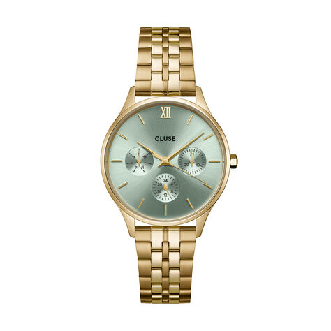 Montre Cluse Minuit Multifunction Vert - Montres &eacute;tanches Femme | Marc Orian