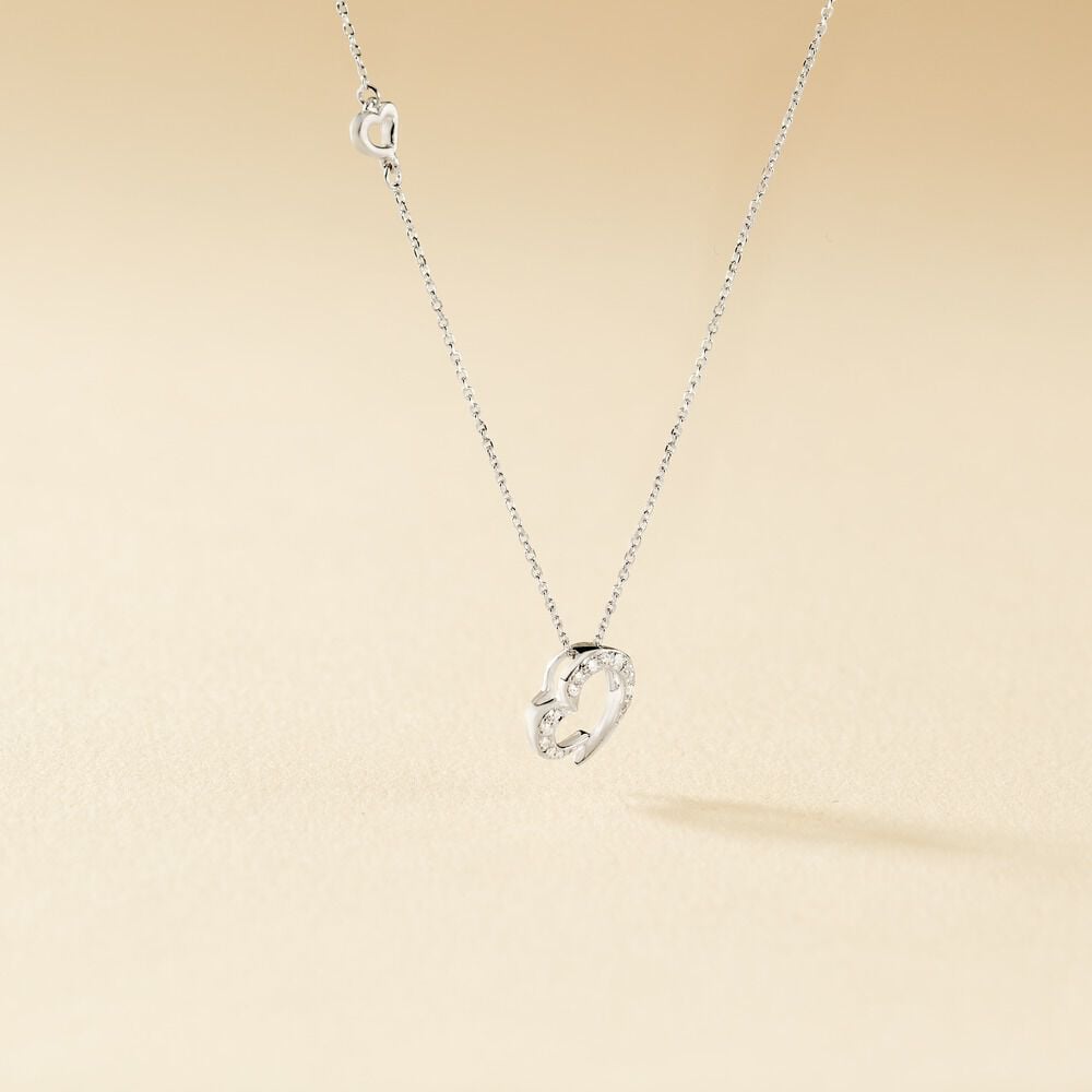 Collier Louise Or Blanc Diamant - Colliers avec pierres Femme | Marc Orian