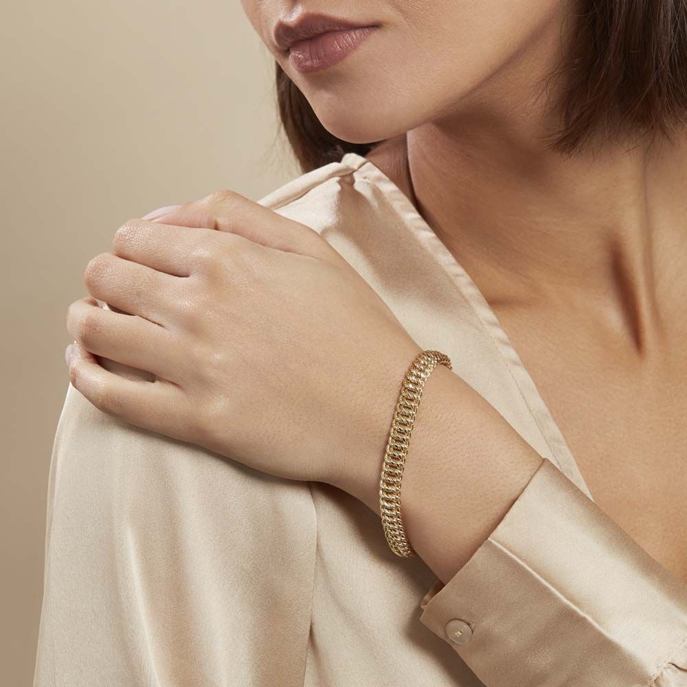 Bracelet Jimmy Maille Americaine Or Jaune - Bracelets mailles Femme | Marc Orian
