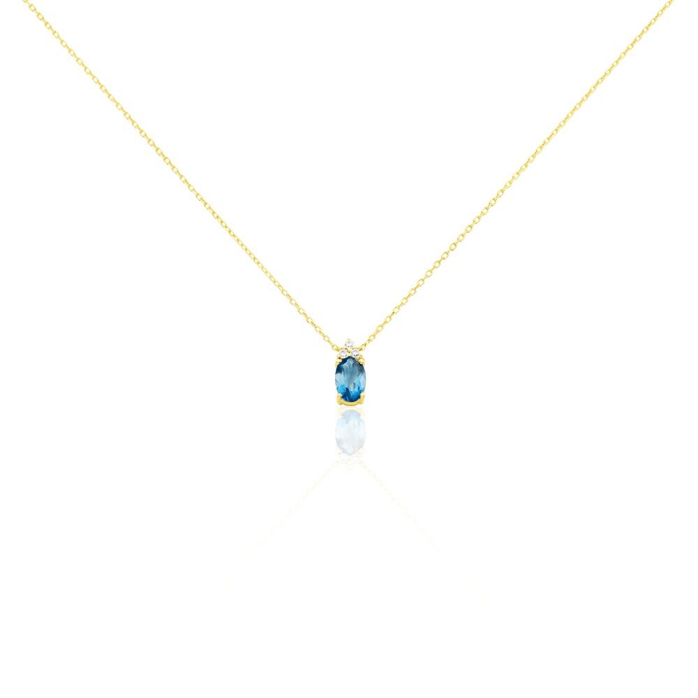 Collier Or Jaune Maurin Topaze Et Oxydes De Zirconium - Colliers avec pierres Femme | Marc Orian