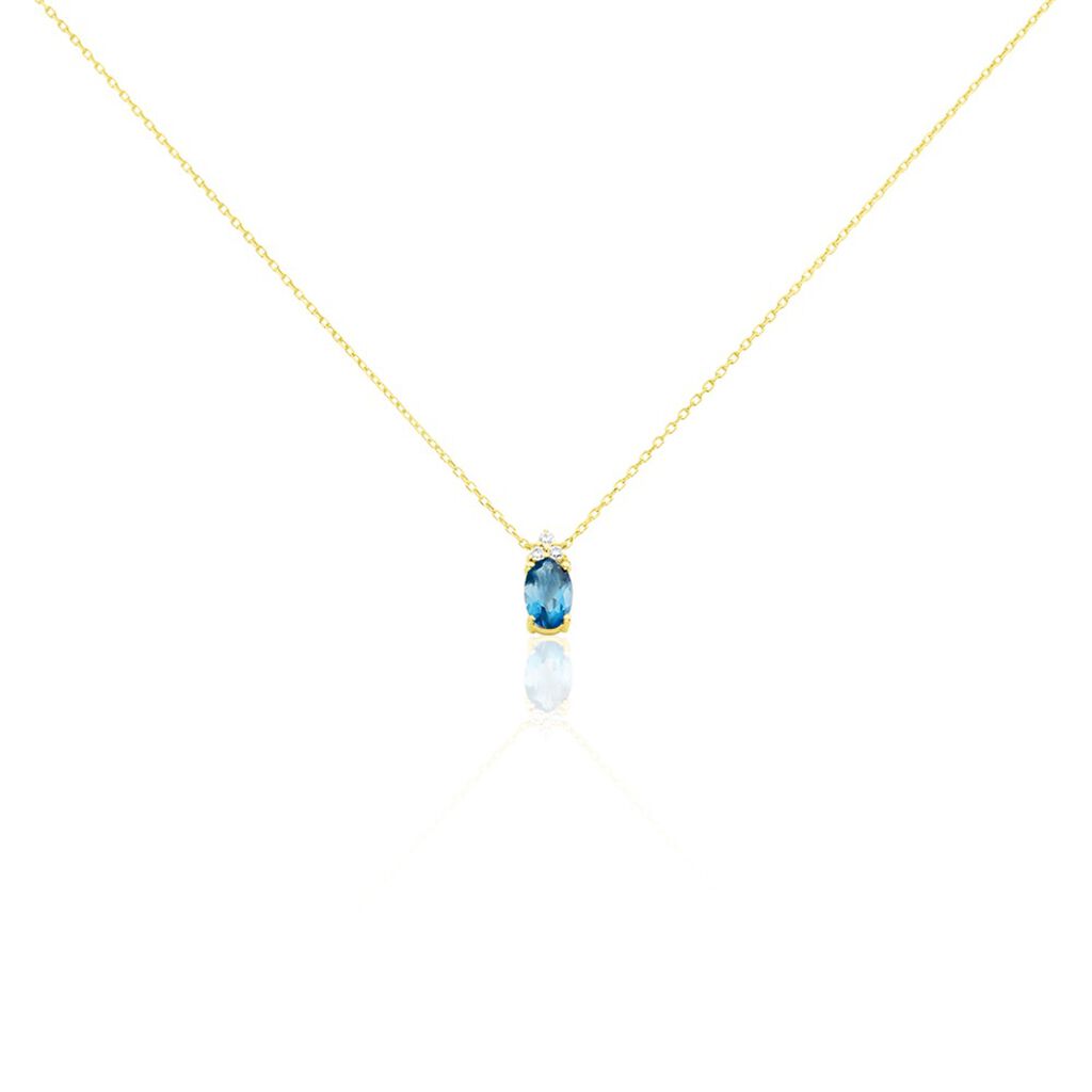 Collier Or Jaune Maurin Topaze Et Oxydes De Zirconium - Colliers avec pierres Femme | Marc Orian