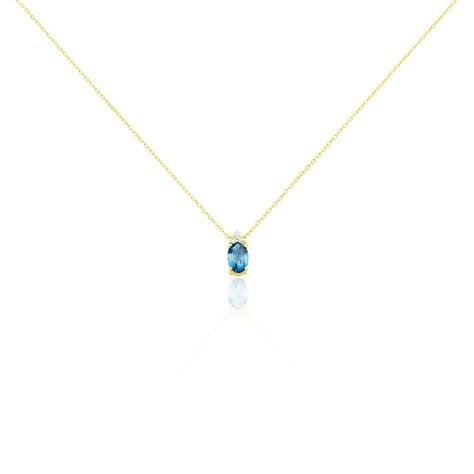 Collier Or Jaune Maurin Topaze Et Oxydes De Zirconium - Colliers avec pierres Femme | Marc Orian