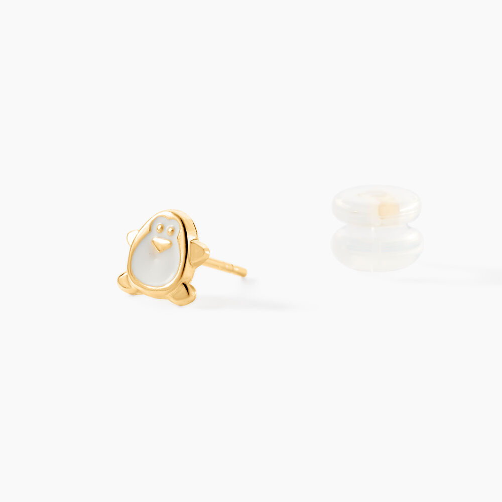 Boucles D'oreilles Puces Ping Or Jaune - Puces Enfant | Marc Orian