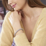 Bracelet Nahila Maille Popcorn Argent Blanc - Bracelets mailles Femme | Marc Orian