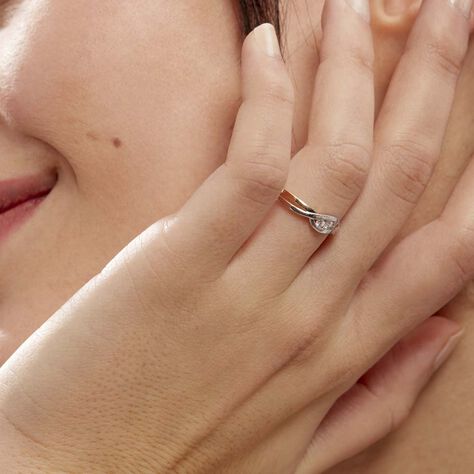 Bague Callie Or Bicolore Diamant - Bagues fiançailles Femme | Marc Orian