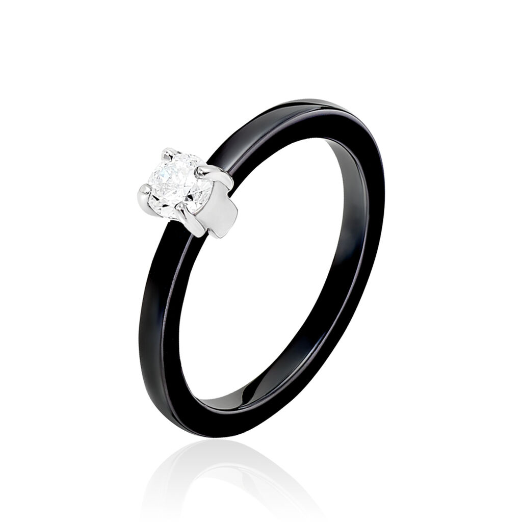 Bague Solitaire Nigelia Argent Blanc Oxyde De Zirconium - Bijoux fantaisie Femme | Marc Orian