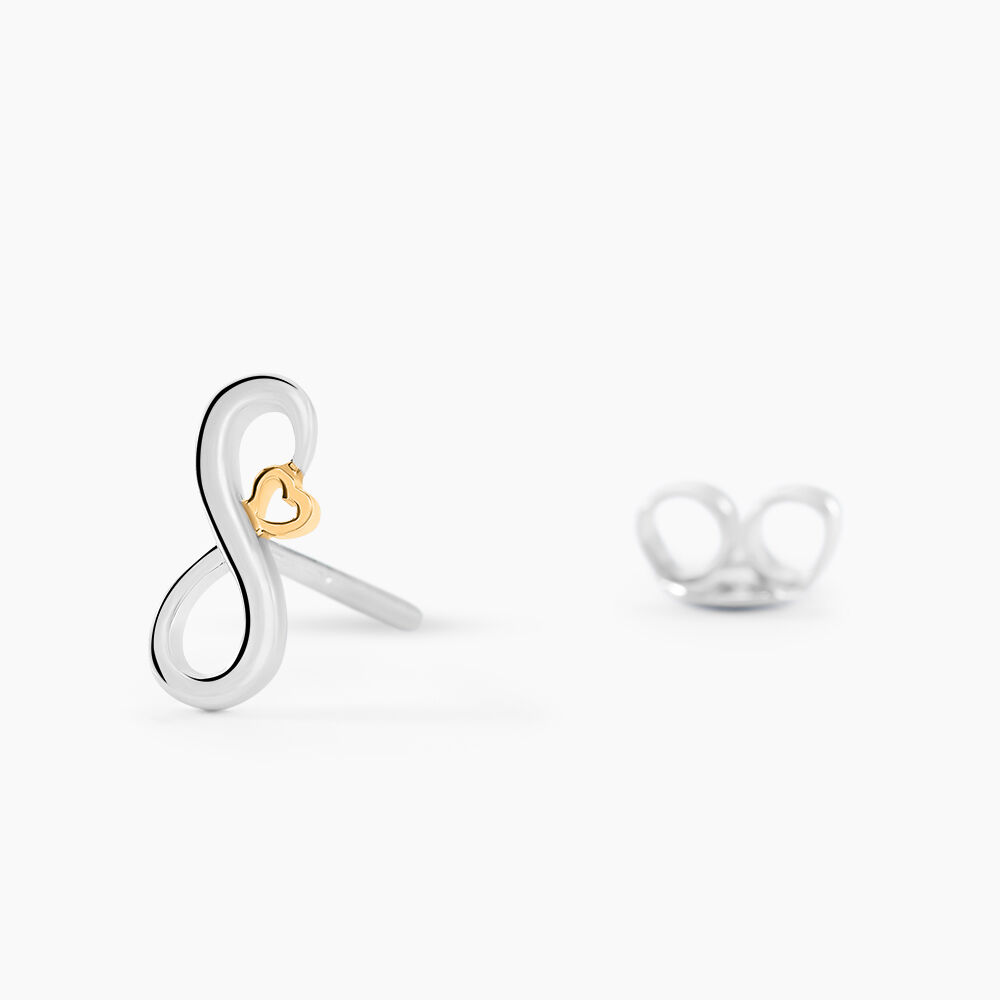 Boucles D'oreilles Puces Phedra Or Jaune Argent Blanc - Puces Femme | Marc Orian