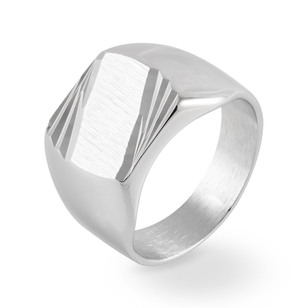 Chevalière Safietou Argent Blanc - Chevalières Homme | Marc Orian