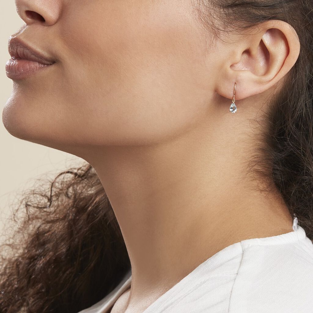 Boucles D Oreilles Pendantes Kalyne Or Jaune Topaze ofjtb3580 Marc Orian Bijouterie En Ligne