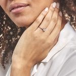 Bague Beline Or Blanc Oxyde De Zirconium - Solitaires Femme | Marc Orian
