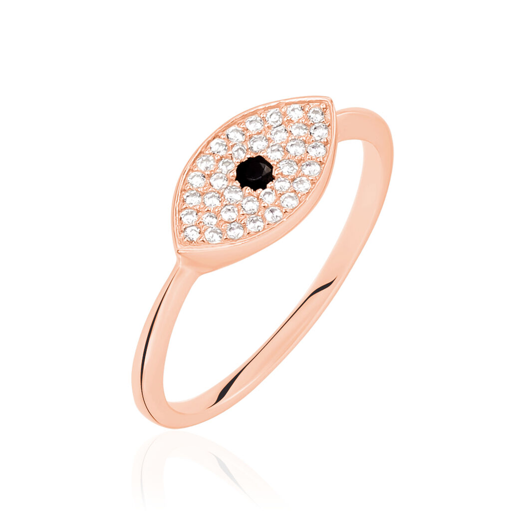 Bague Eldia Argent Rose Oxyde De Zirconium - Bagues avec pierre Femme | Marc Orian