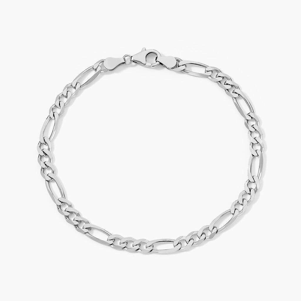 Bracelet Vivian Argent Blanc - Bracelets mailles Homme | Marc Orian