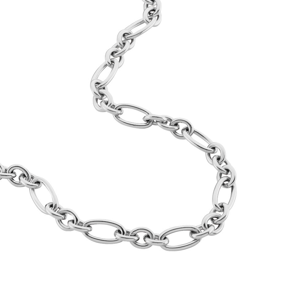 Chaîne Camiorica Maille Alternée 1/3 Argent Blanc - Chaines Femme | Marc Orian
