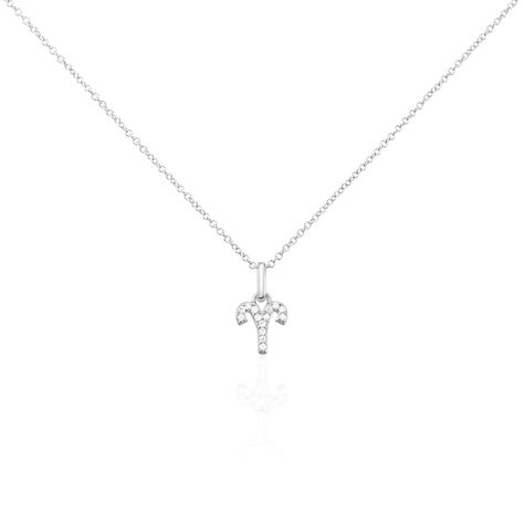 Collier Astra Argent Blanc Oxyde De Zirconium - Colliers avec pierres Femme | Marc Orian