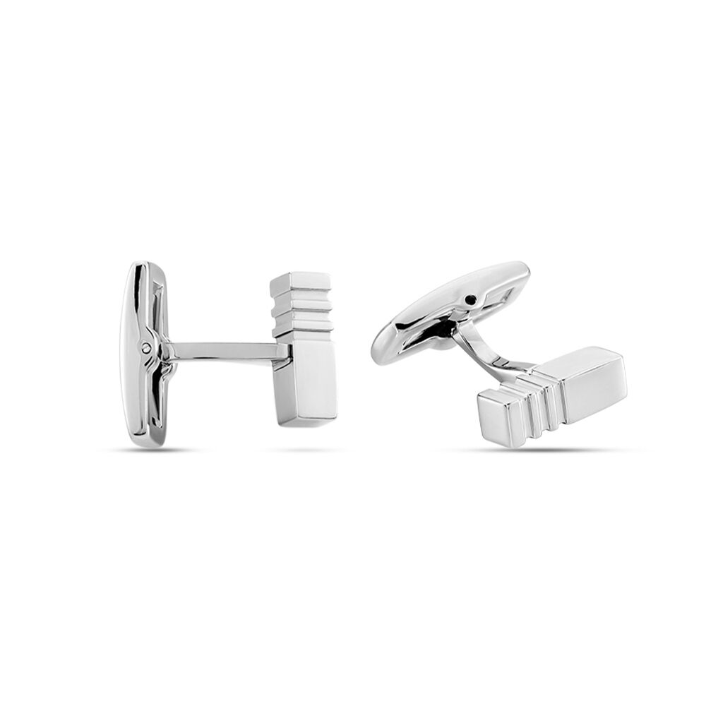 Boutons De Manchette Gary Acier Blanc - Boutons de manchette Homme | Marc Orian