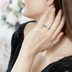 Bague Solitaire Solitaire Argent Blanc C&eacute;ramique Et Oxyde De Zirconium - Bagues de promesse Femme | Marc Orian