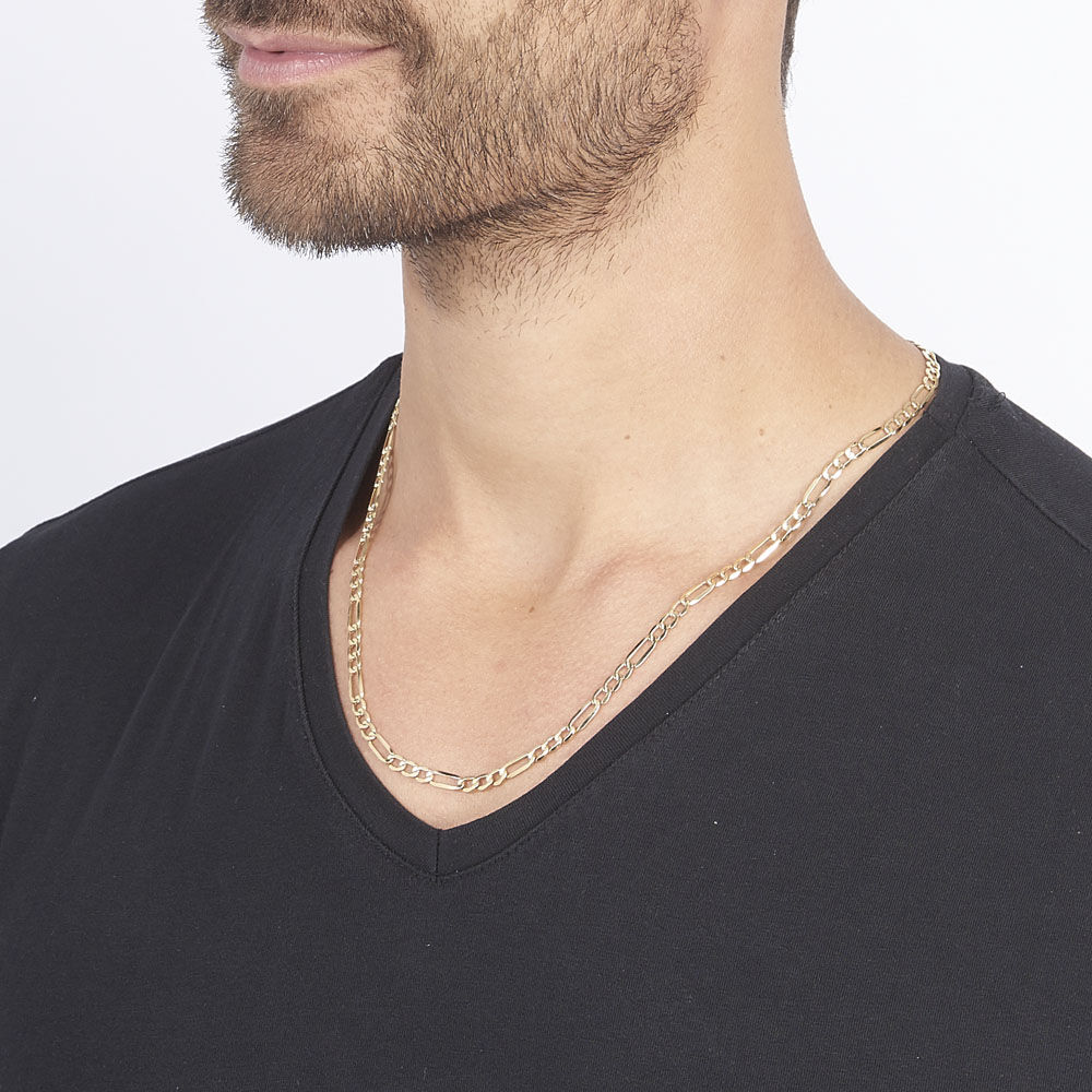 Collier Or Jaune Maille Alternée 1/3 - Chaines Homme | Marc Orian