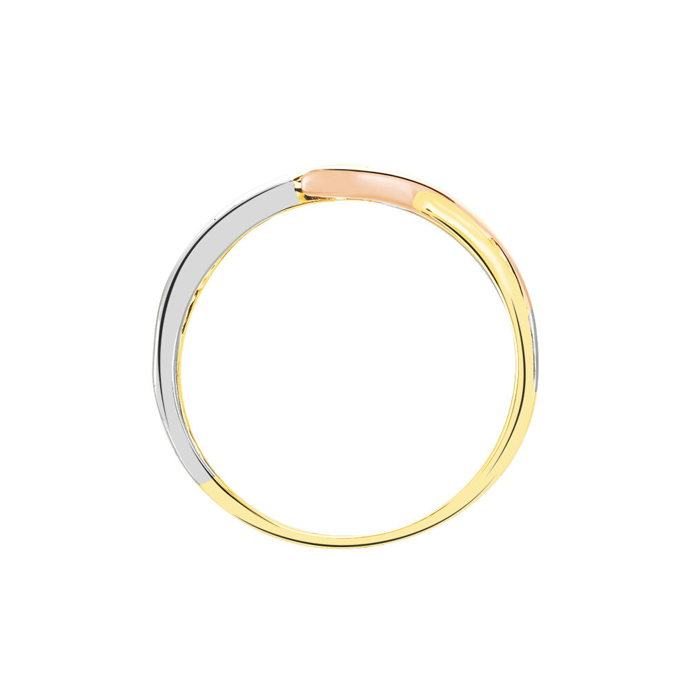 Bague Giusta Or Tricolore Diamant - Parures de mariage Femme | Marc Orian